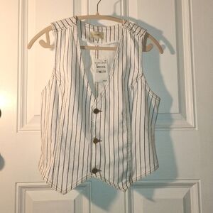 Striped Denim Vest* DL1961* extremely newly added for the season